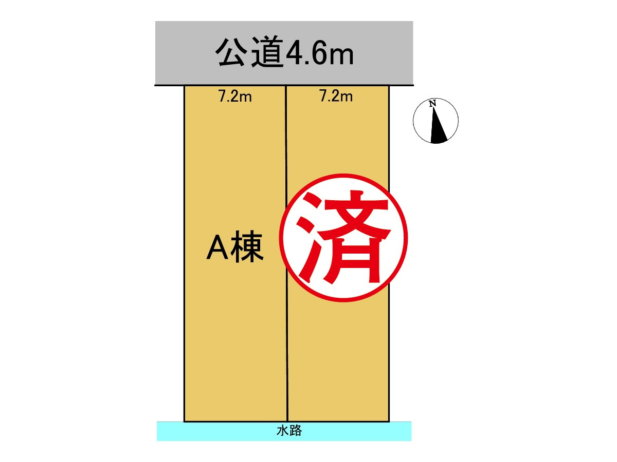 戸建　岐阜市茜部新所Ⅱ　全2区画分譲の区画図|■区画図
■YAMADA電機の　ヤマダ不動産　株式会社リライフ　岐阜店■
いつでもお問合わせ下さい。
