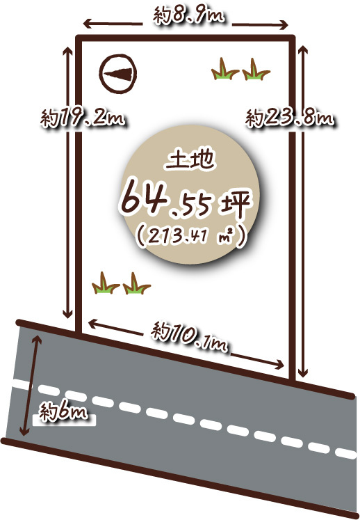 深草鞍ケ谷　建築条件無土地