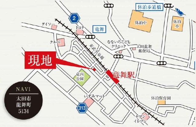 太田市龍舞町6期　GRAFARE　全7棟の地図