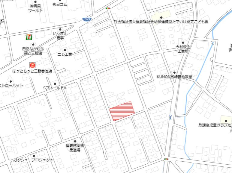 北諸県郡三股町大字蓼池の売地の土地図