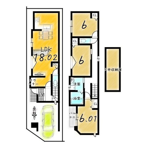 西七条西八反田町　Aプラン　建築条件付き土地の参考プラン|【参考プラン】