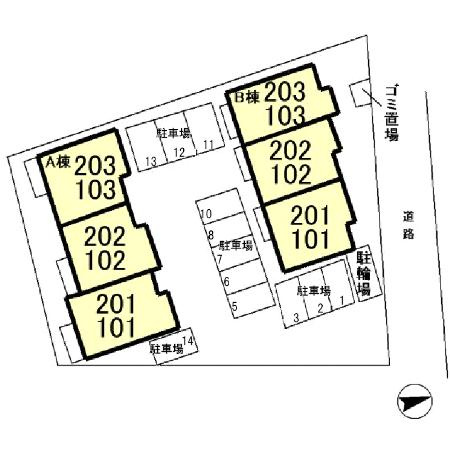 べアーレＢの区画図