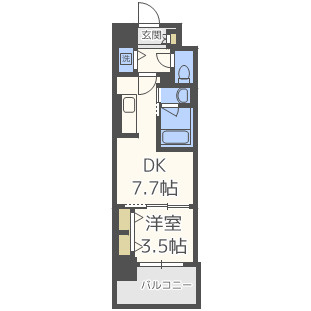ラルシェパルク新大阪の間取り