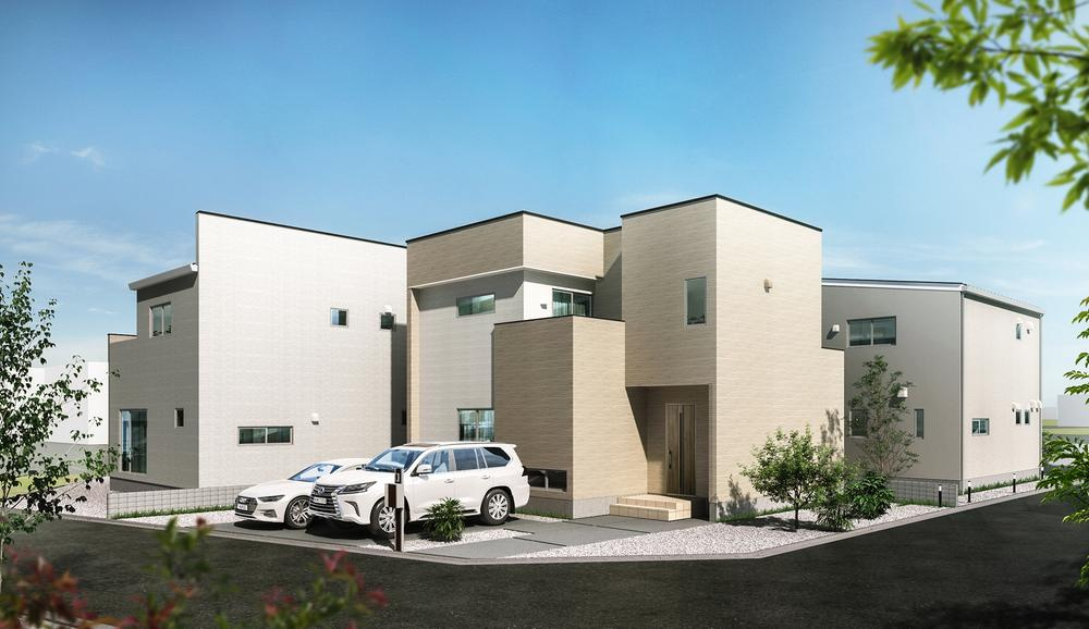 栃木市川原田　新築戸建2号棟の外観パース