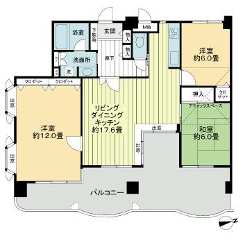 ライオンズマンションＭＡＸＩＭ櫛原の間取り