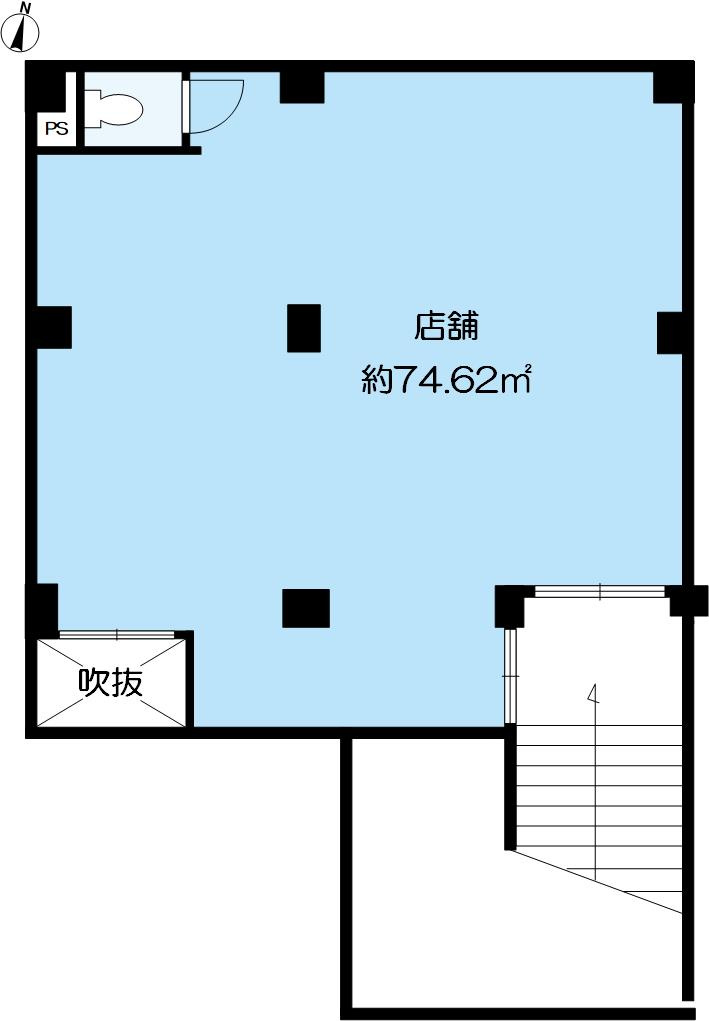 神戸市東灘区岡本１丁目の店舗事務所の間取り