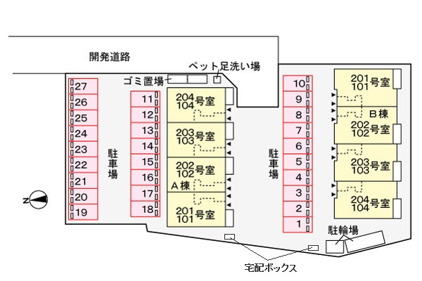 Ｅｔｏｉｌｅ・Ｋ　Ｂの駐車場|駐車場