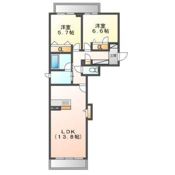 ベレオ豊成の間取り