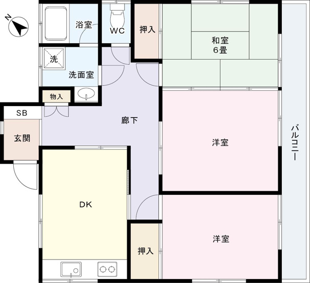 【間取り】 | 湯河原町吉浜アパート2階