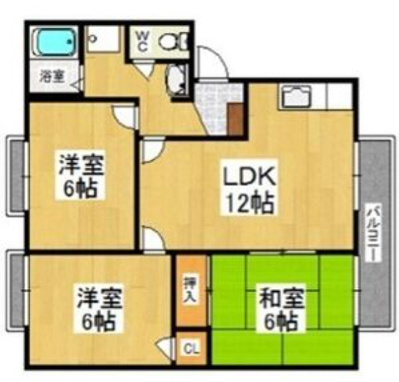 【間取り】 | プレステージ大美野A