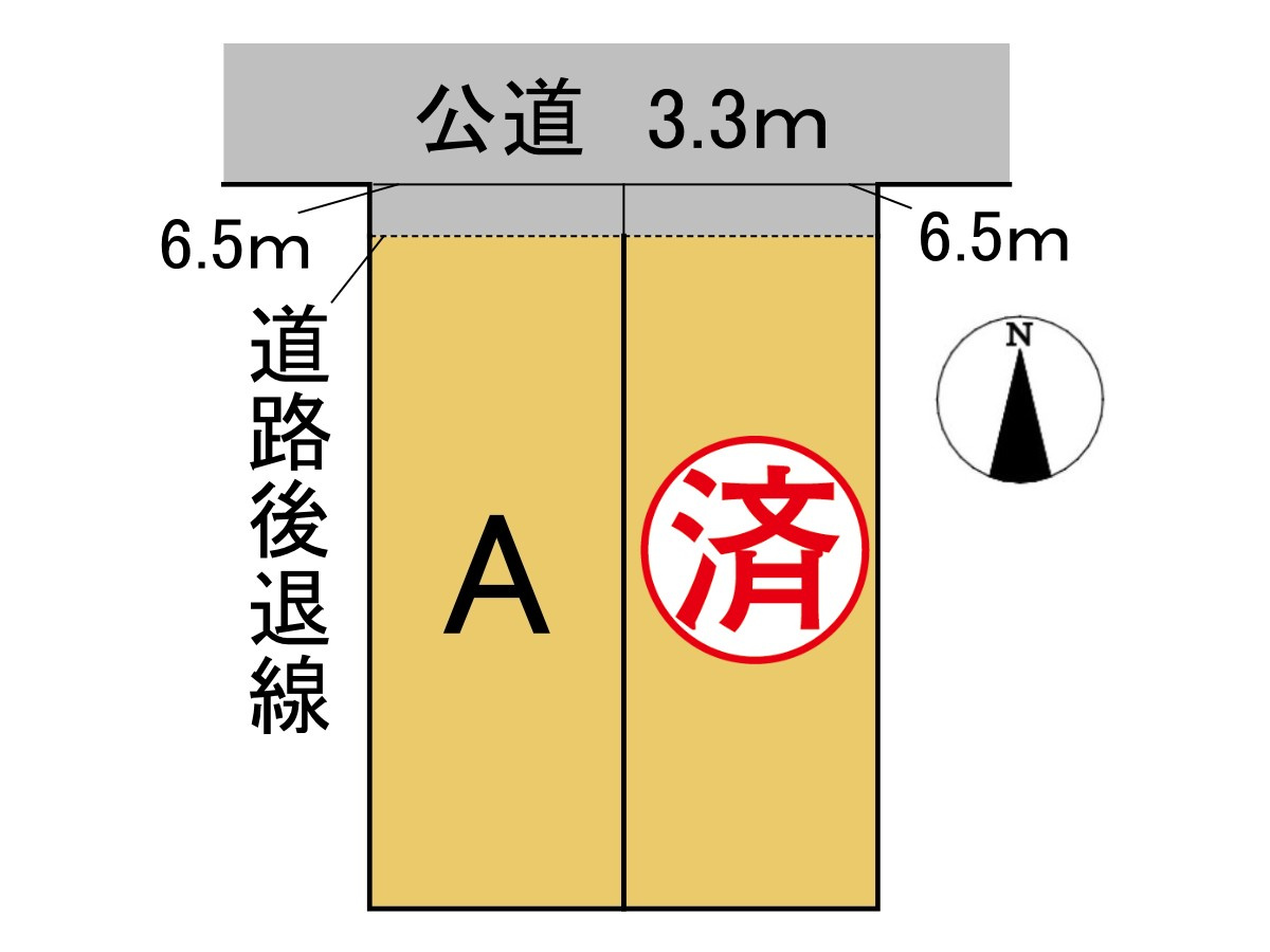 【商談中】戸建　岐阜市竜田町　全2区画分譲の区画図|■区画図
■YAMADA電機の　ヤマダ不動産　株式会社リライフ　岐阜店■
いつでもお問合わせ下さい。
