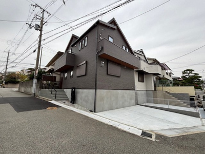 【前面道路含む現地写真】 | 神戸市垂水区神陵台9丁目　新築戸建1号地　仲介手数料無料！ | 前面道路含む現地写真です