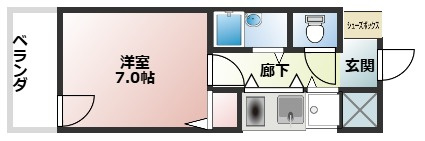 朝日プラザ久留米Ⅱの間取り