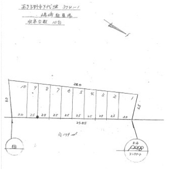 嶋崎駐車場の区画図
