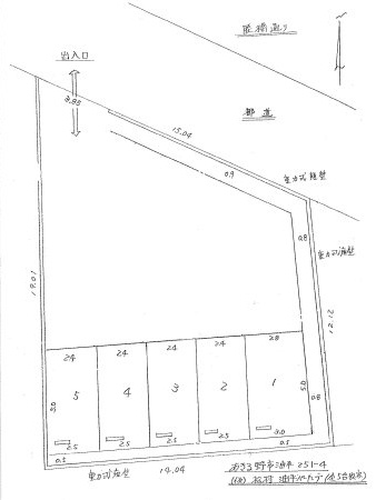 松村油平パーキングの区画図|区画図