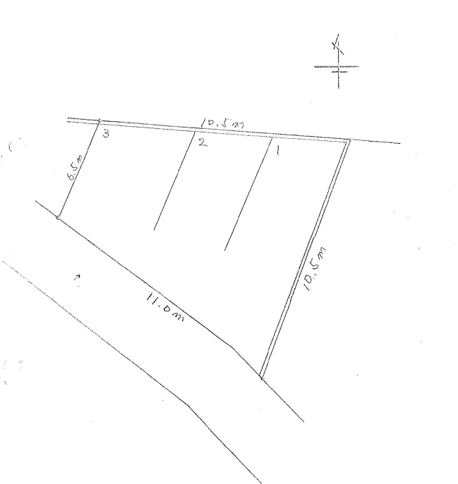 岸川・瀬戸岡駐車場の区画図
