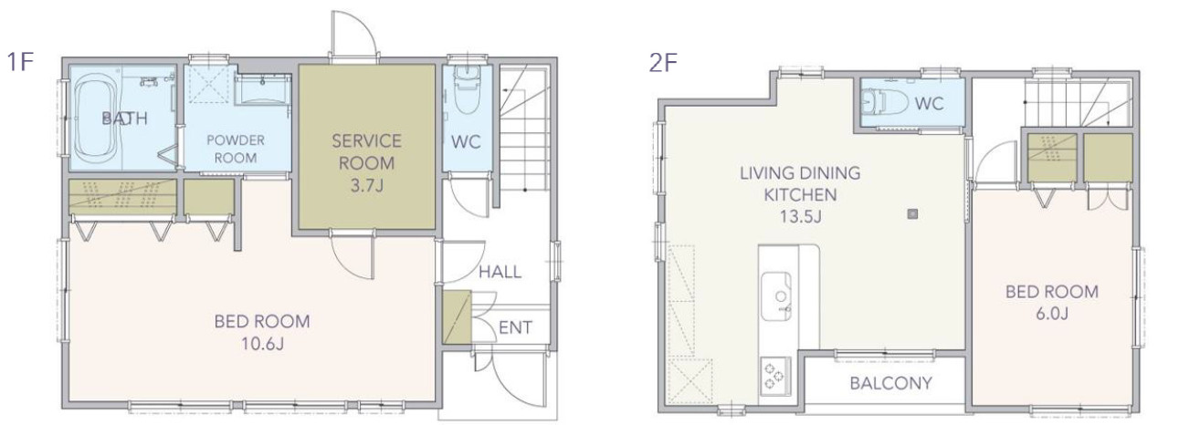 茅ヶ崎市美住町　中古戸建の間取り