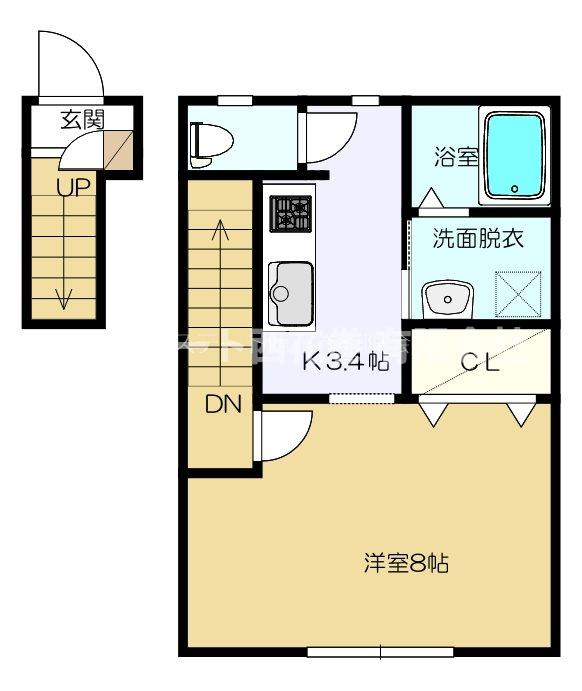 チュテレールＡの間取り