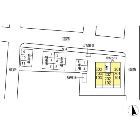 グランセレスタＢの区画図