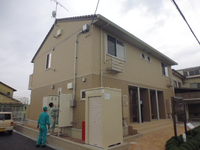 倉敷市福田町古新田のアパートの外観