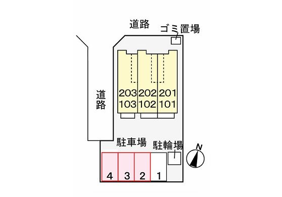 サニーヒルズⅣの駐車場|駐車場