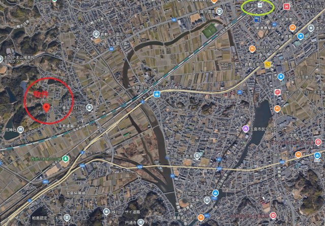 玉島道越　住友林業の広々とした家の地図