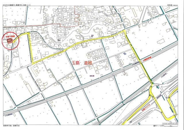 玉島道越　住友林業の広々とした家の地図