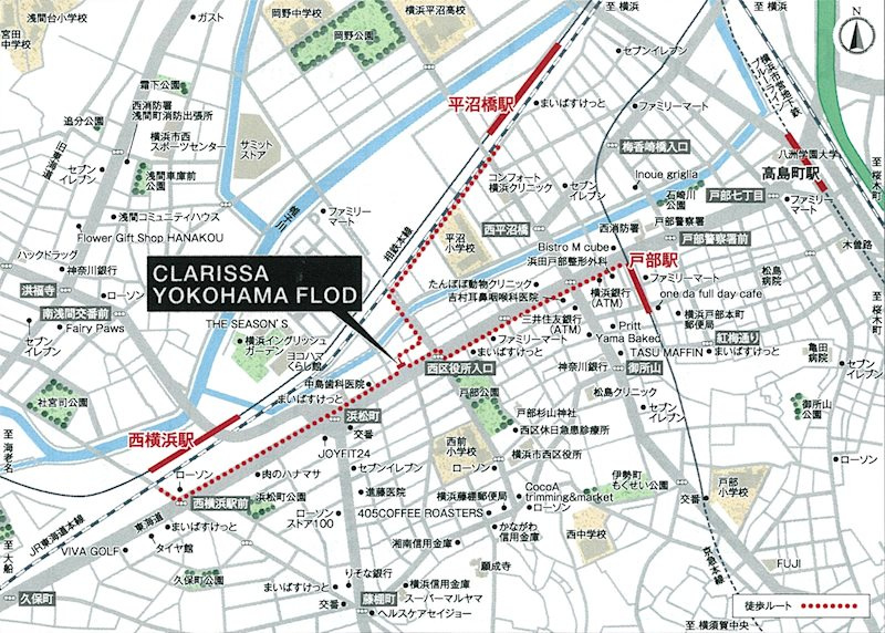 クラリッサ横浜フロードの地図