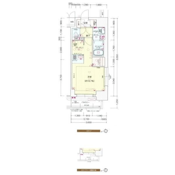 プレサンス池下トレスの間取り