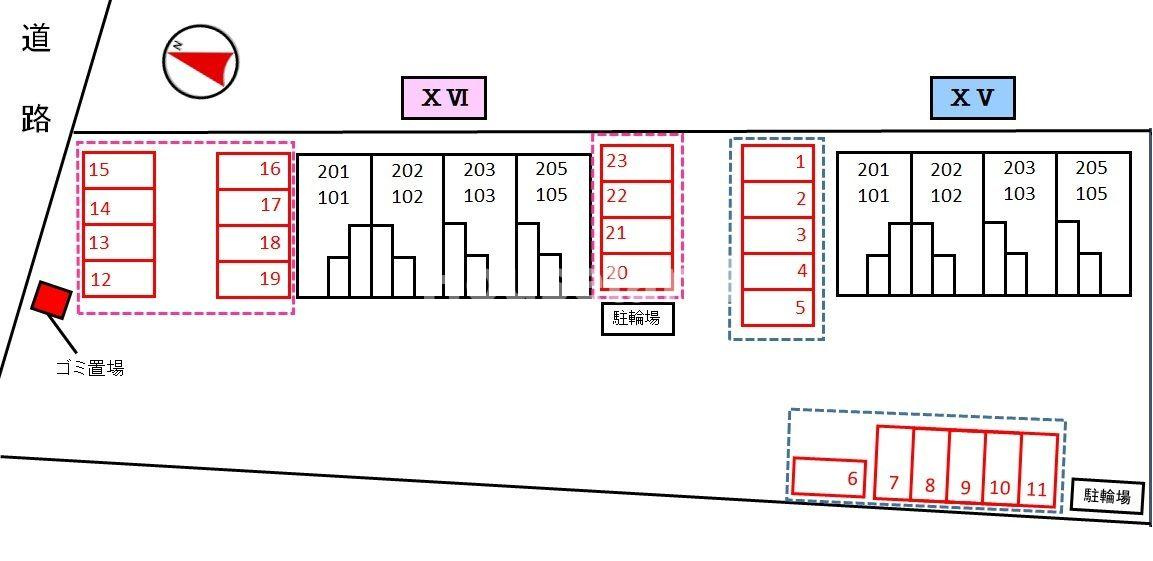 シャン・ノールⅩⅥの駐車場