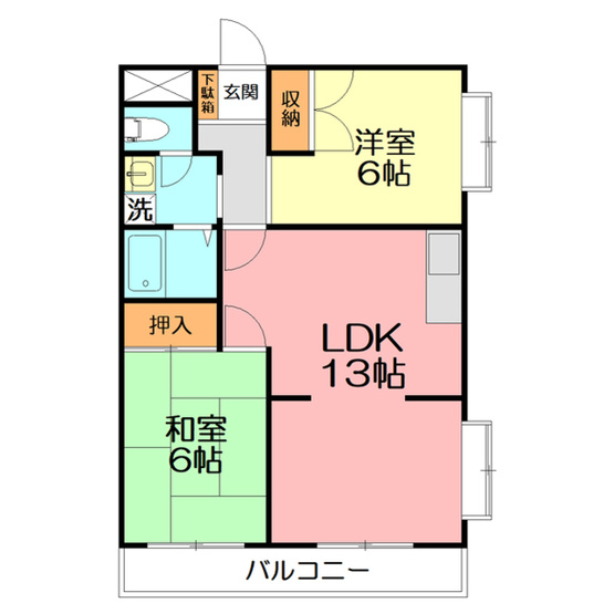 【間取り】 | 第３サンハイム天神