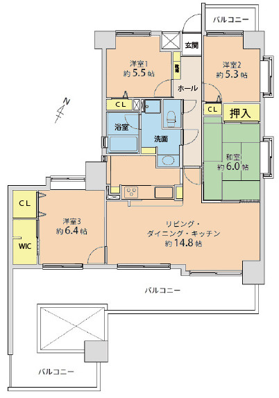 ヴェルディ宇品東の間取り