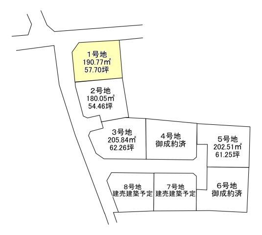 ウィンディストリート朝日町の土地図