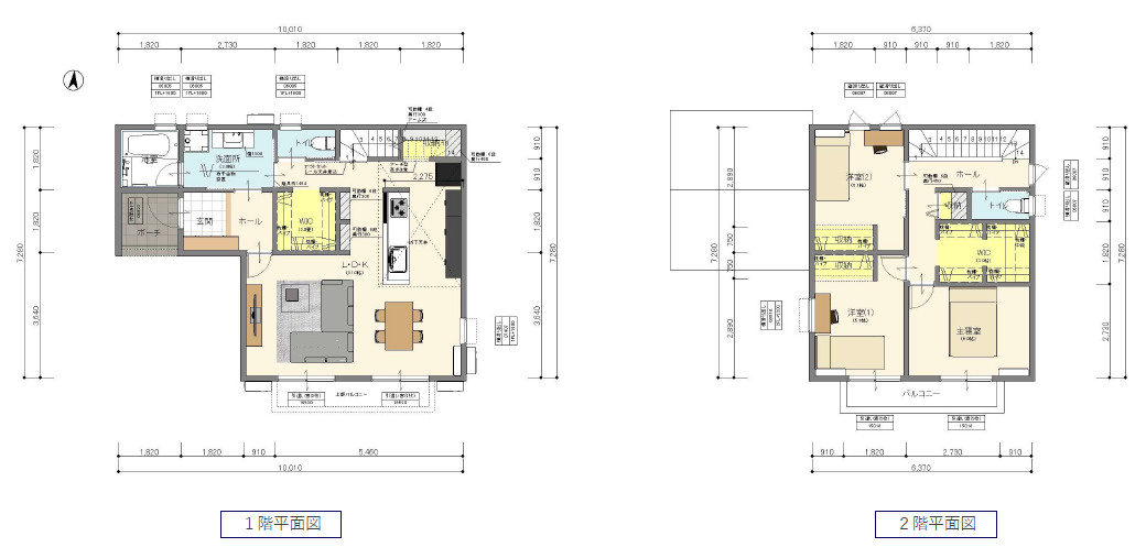 ウィンディストリート朝日町の参考プラン|セットプラン間取り図面です。
3LDK　延べ床面積102.68㎡（31.06坪）