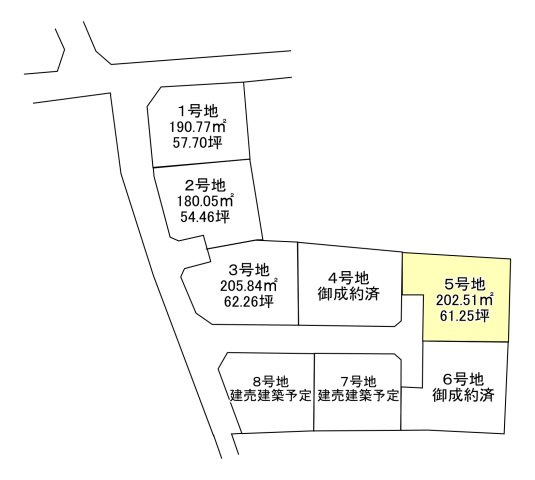 ウィンディストリート朝日町の土地図