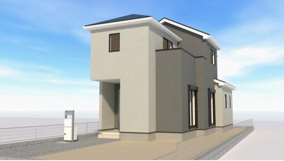 玉村町斎田24-1期（全2棟）1号棟の外観パース|外観パースです