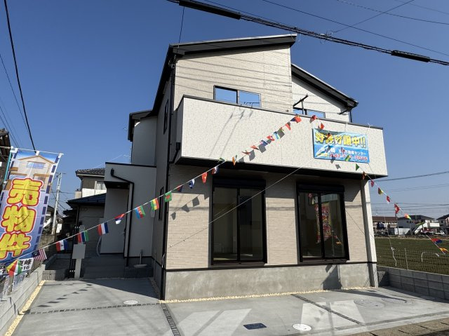 松戸市旭町２丁目新築戸建【旭町小学校：8分】の外観|完成済み内覧可能です！！