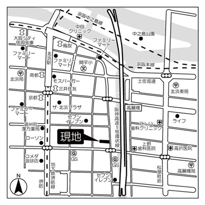 【地図】 | コンフォリア・リヴ北浜平野町