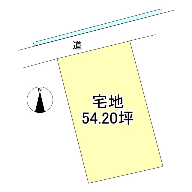 西条市大町の売地の土地図