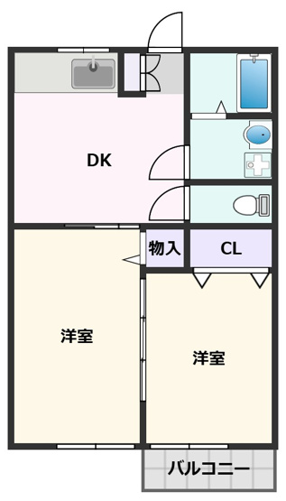 【間取り】 | 旭第1マンション