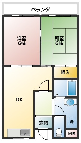 みどりマンションの間取り|イメージになります。