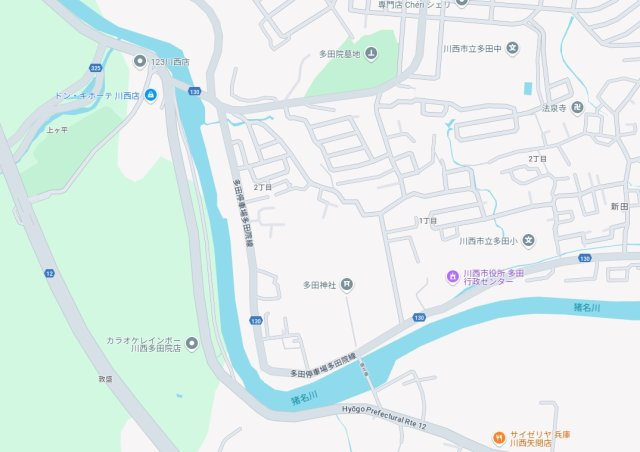 川西市多田院　第3期　新築一戸建ての地図