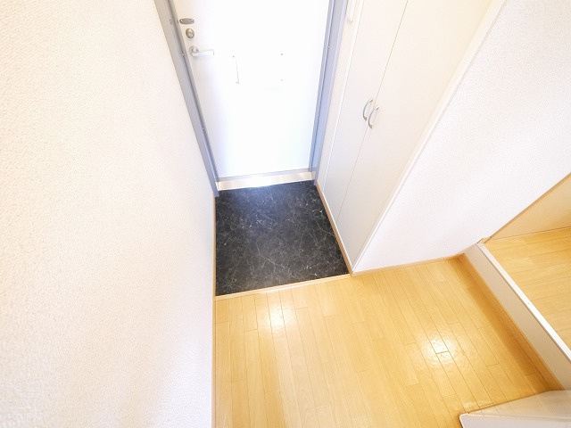 レオパレスビューヒルズテンの玄関