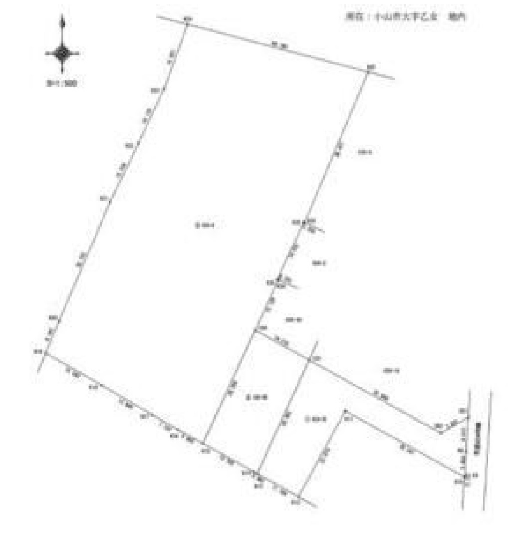 小山市乙女　事業用地の土地図
