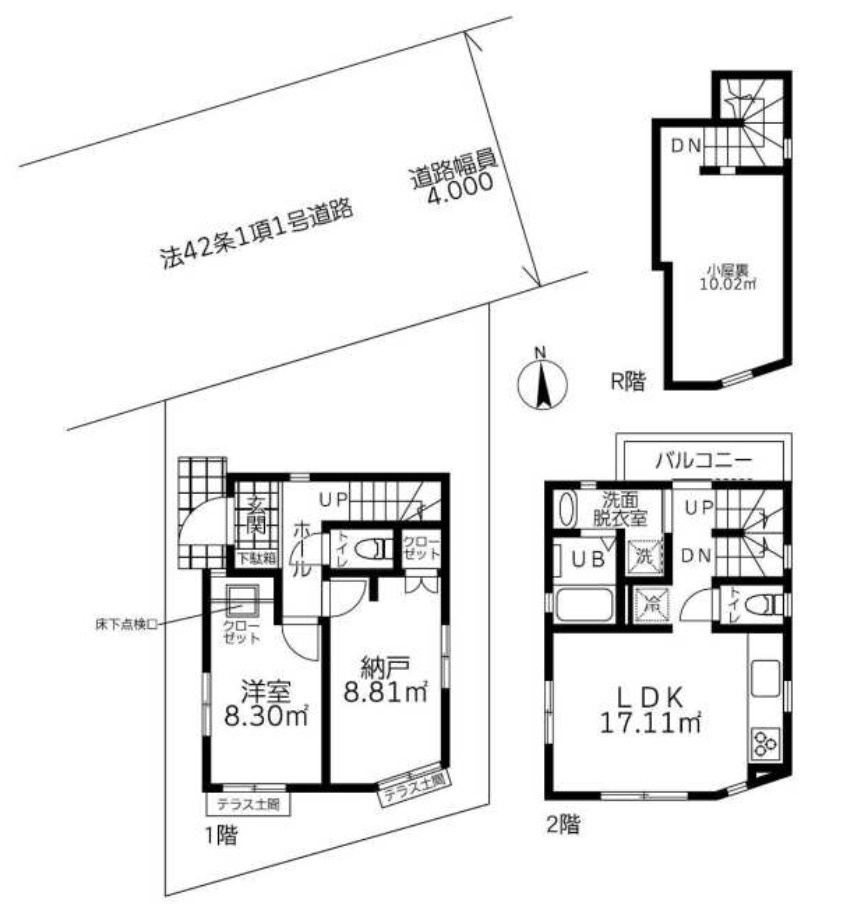 横浜市泉区白百合2丁目 新築戸建て【仲介手数料無料】の間取り