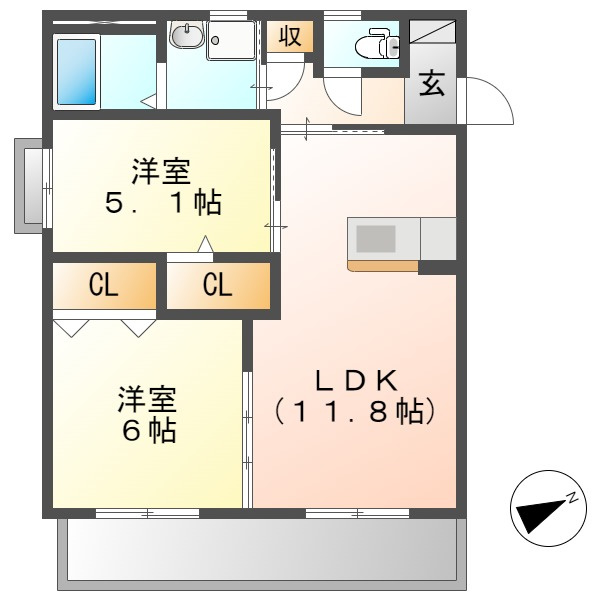 ＫＩＡＲＡⅠの間取り