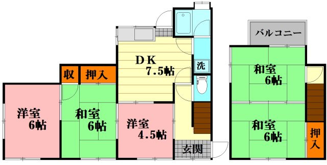 【間取り】 | 八木3丁目戸建て