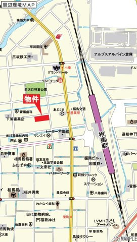 相馬市中村第10　Cradle garden　全7棟の地図