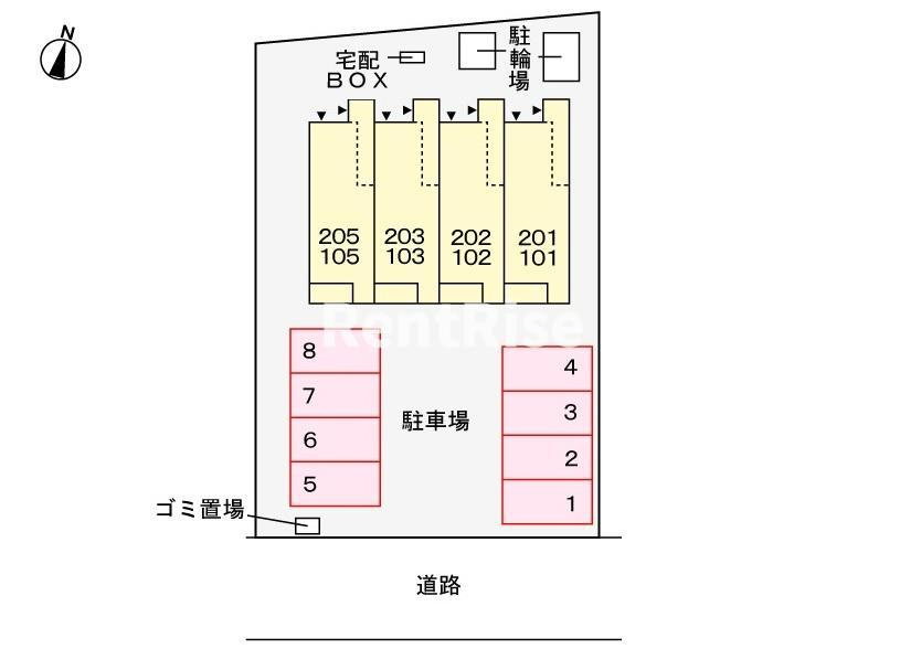 岩倉市東町東市場屋敷のアパートの駐車場|駐車場