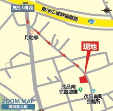 伊勢崎市茂呂南町　BLOOMING GARDENの地図